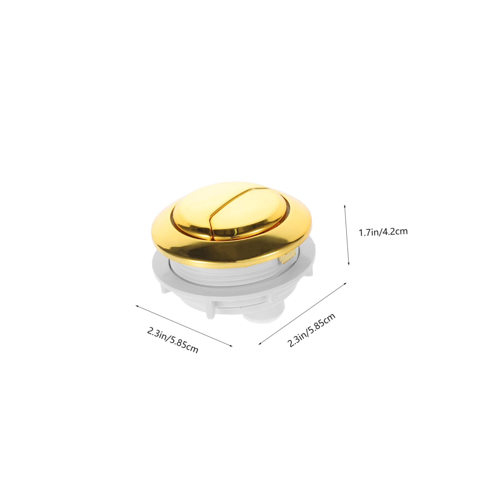 Sewroro Botón de Tanque para Inodoro de Doble Descarga, Plástico Dorado