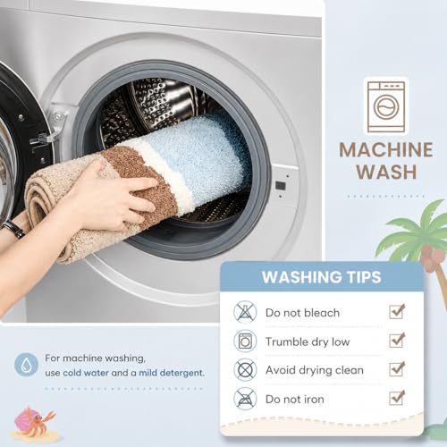Image of Roseate Sands Super Soft Anti Skid (40x60 cm) Super Absorbent Mats Microfibre 2000 GSM Mat for Bathroom /Bedroom /Kitchen /Door Mat /Floor Mat (Pack of 1)