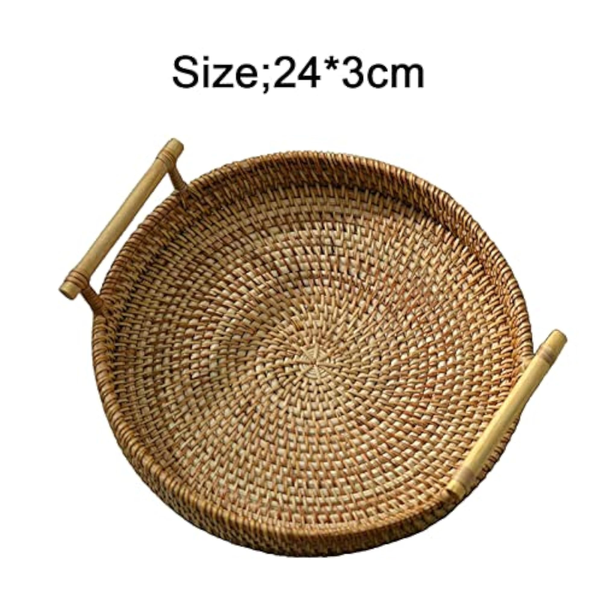 Handwoven Bread Basket Wicker Storage Tray