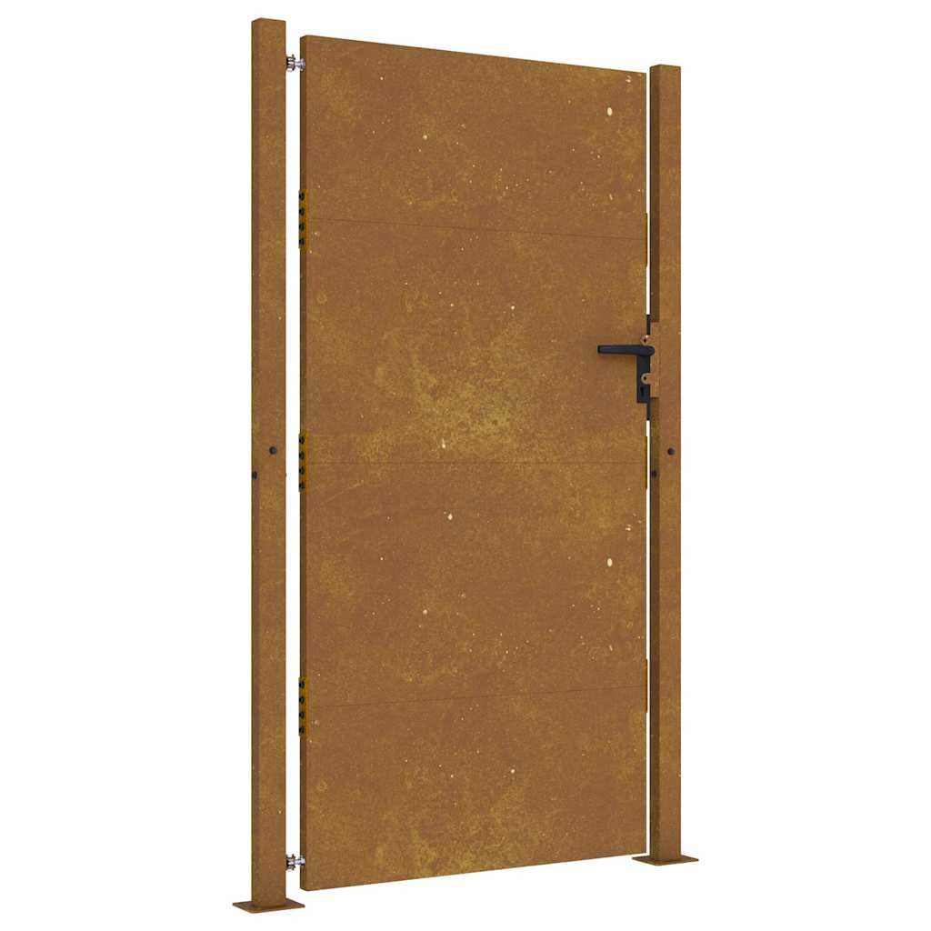 vidaXL Portail de Jardin Acier Corten 100x175 cm avec Serrure