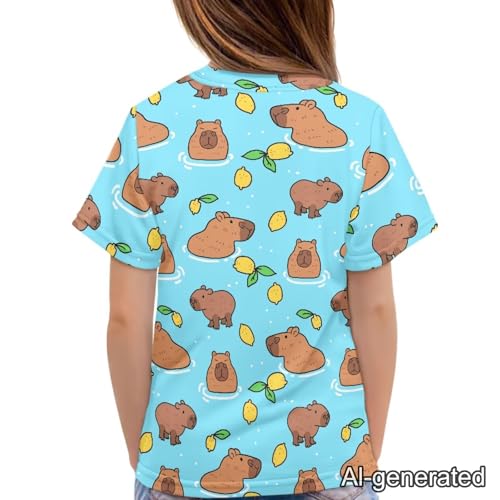 Image of Renewold Kids Novelty T-Shirt for Girls Boys Short Sleeve Crewneck Summer Tee Soft Breathable Graphic Shirt for Age 2-16