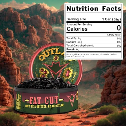 outlaw wild watermelon nic-safe fat cut - 6 pack - tobacco amp nicotine free chew