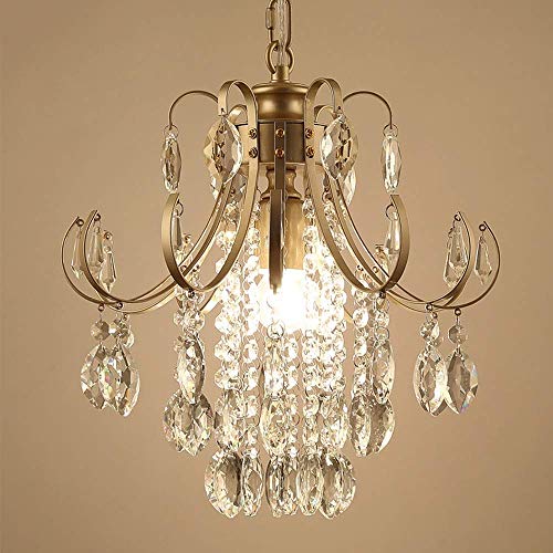 Lustre en cristal doré moderne pour couloir et restaurant