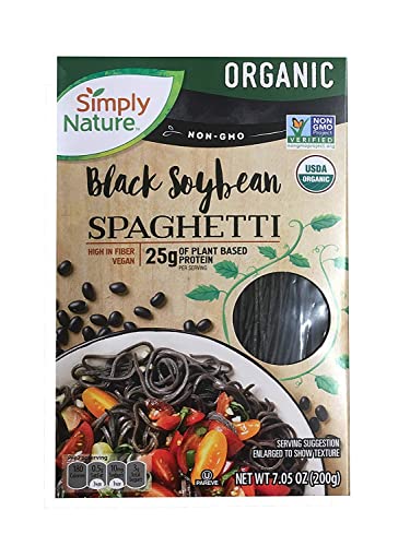Simply Nature Organic Spaghetti Gluten Free Vegan Non-Gmo Certified (Organic Edamame / Black Soybean, 2 Pack) #TOP2