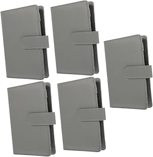 BESTOYARD 5 Pçs Caso De Contabilidade Decorativo Bloco De Notas Escudo 6 Anel Fichário Agenda Diário Couro Bloco De Notas Orçamento Pasta Carteira Folha Solta Duro A6 Enchimento