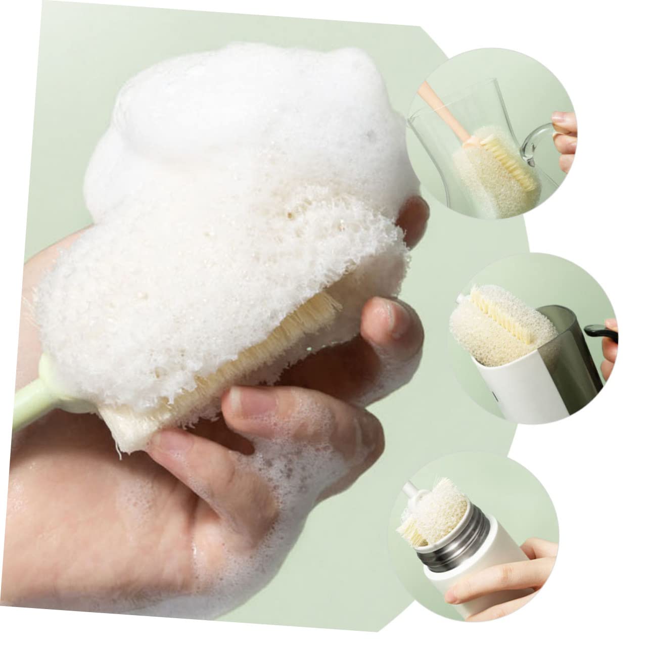 VALICLUD 3 set Spazzola Per Tazze Spazzole Per Bottiglie D'Acqua Trasparenti Spazzola Per Bottiglie D'Acqua Multifunzionale Per Bottiglie 3 pezzi*3