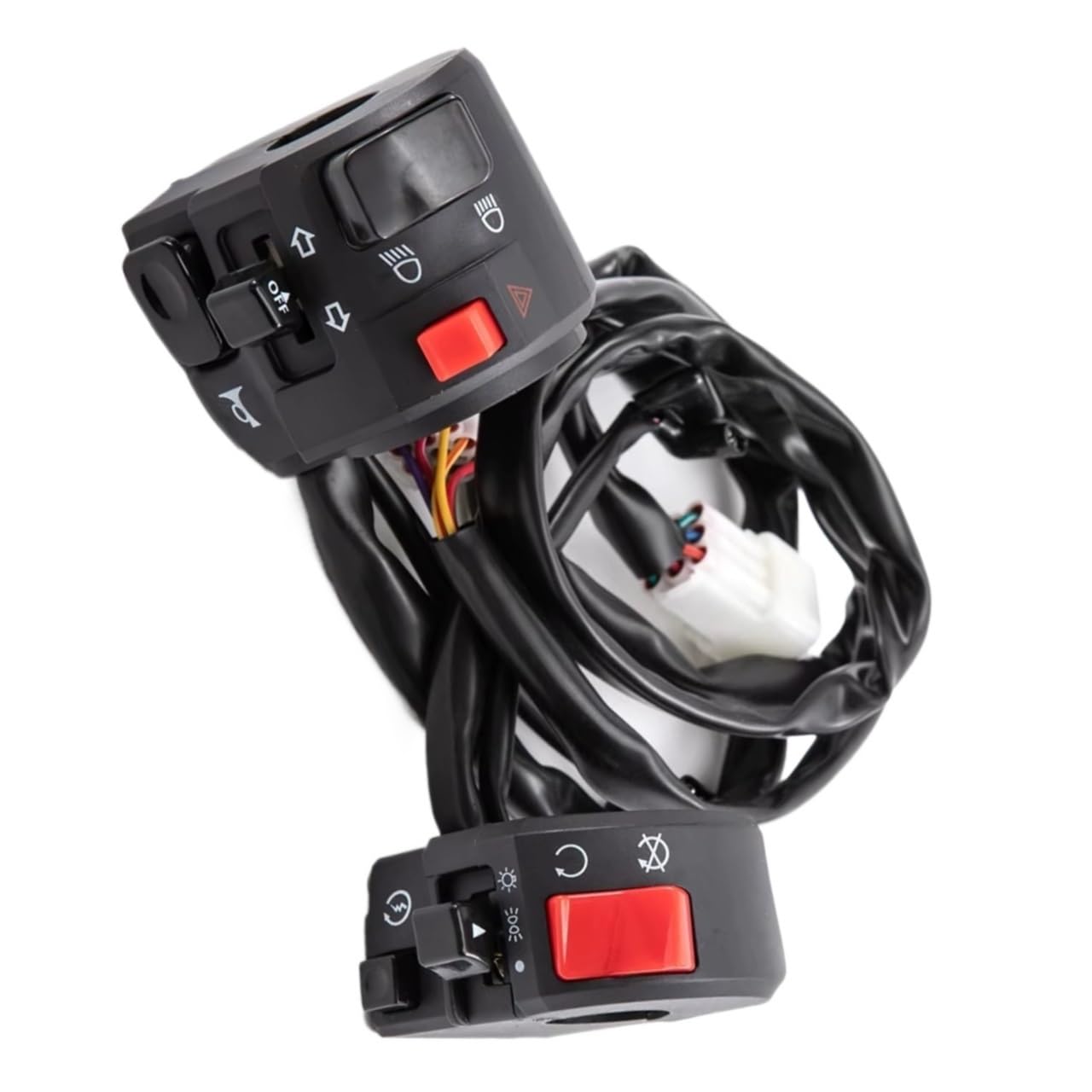 Interruttore manubrio da moto 7/8 "22mm per l'avvio della luce lampada fendinebbia elettrica degli indicatori di direzione universali Manubrio Kill Interruttore(1Pair)