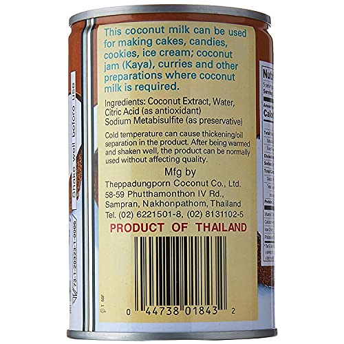 Chaokoh Coconut Milk, 13.53 fl oz ℮ 400 ml, 2 Pack - Image 3 thumbnail