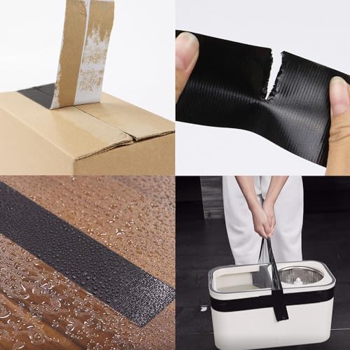 Image of COSIMIXO 1-Pack Black Heavy Duty Duct Tape,2in x 55yds, Strong, Flexible, No Residue, All-Weather and Tear by Hand - Bulk Value for Repairs, Industrial, Professional Use