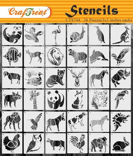 CrafTreat Reusable Cane Mesh Geometric Stencils for Painting on Wood, Wall, Furniture, Canvas, Paper, Fabric & Floor – Large Woven Pattern DIY Paint Stencil 12x12 Inches