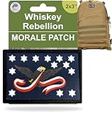 Whiskey Rebellion Flag Morale Patch. 2x3 Whiskey Patch by RedheadedTshirts | Revolutionary war Patches for Your Plate Carrier, Tactical Gear, Vest, hat, Backpack or Rucksack| Hook and Loop Patch
