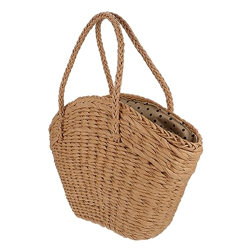 Woven Straw Tote Bag for Women Portable Beach Pouch with Capacity Durable Stylish Design for Shopping Travel Casual Everyday Use