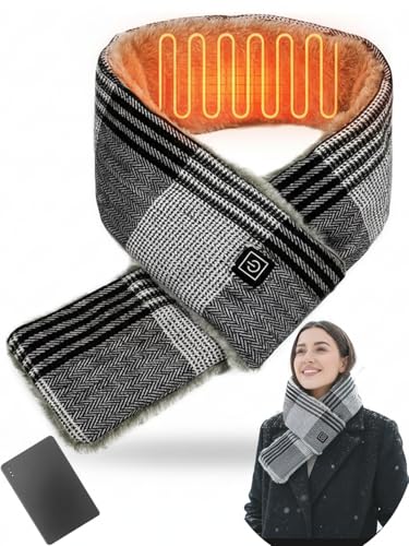 LANMOU Heated Scarf for Women Men USB Rechargeable Heated Scarf with Power Bank 6600 mAh Fast Heating Heateds Warm and Comfortable Soft Feel