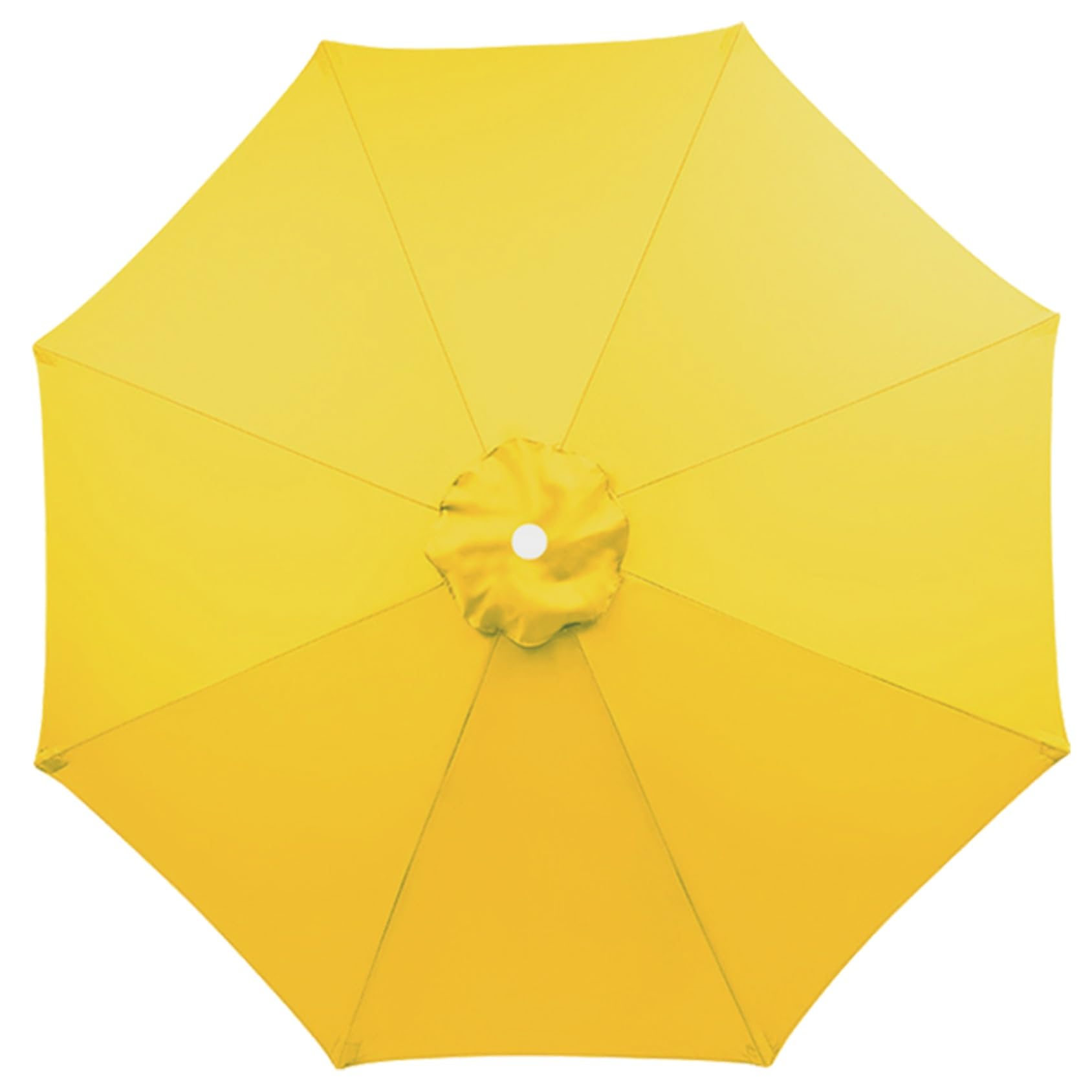 Replacement Parasol Canopy, 200/270/300 CM Market Table Replacement Umbrella Cloth, Umbrella Canopy Replacement 8 Ribs/6 Ribs, Replacement Parasol Fabric Cover(Color:Yellow,Size:6 ribs-2.7m(8.8ft))