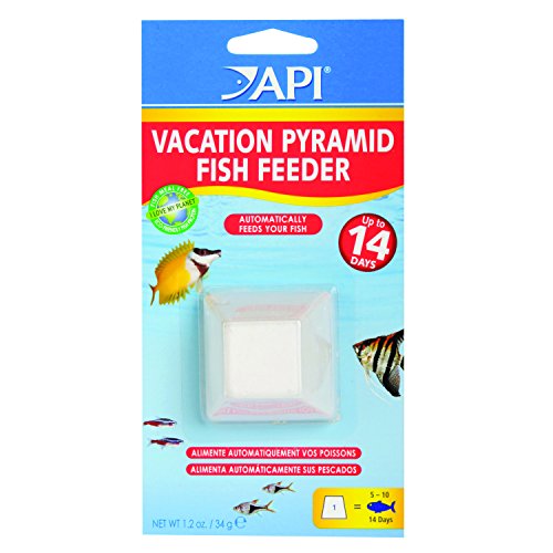 API VACATION PYRAMID FISH FEEDER 14-Day 1.2-Ounce Automatic Fish Feeder