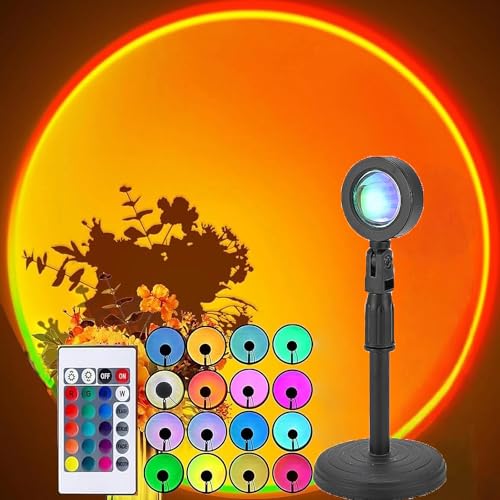 PMOPDSNNE 16-Color Sunset Projector with 180° Rotating Head