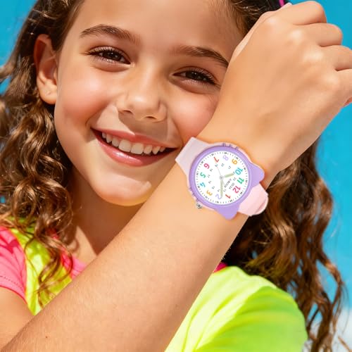 Image of Juboos Kids Watch Analog for Boys Girls Toddler, 3ATM Waterproof Wirstwatch Learning Time and Easy to Read