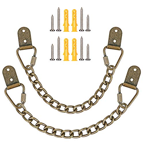 Anti-Tip Furniture Strap (2 Pack) - Purife Metal Furniture Wall Anchor for Baby Proofing, Heavy Duty Furniture Safety Anchor - Cabinet Anchor Strap, Earthquake Safety Strap- Anchor Dresser Bookcase