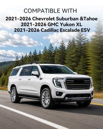 Image of 360Lbs Roof Rack Cross Bars Compatible with 2021-2026 Chevy Suburban & Tahoe,GMC Yukon XL,Cadillac Escalade ESV, Heavy Duty Aluminum Roof Rails Crossbars Rooftop Luggage Racks Cargo Carrier