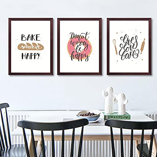 Toile Ustensiles de Cuisine Moderne : Trio d'Affiches Abstraites 70x100cm pour Salon
