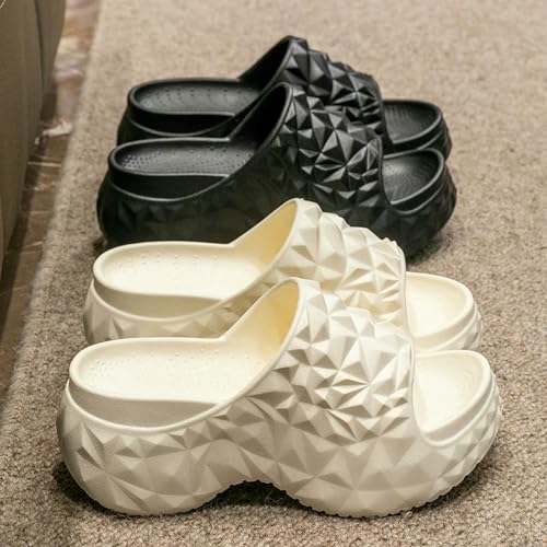 Women'S Summer High Heel Slippers Triangle Diamond Non-Slip Breathable Outdoor Beach Flip Flops3