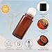 SESENSE Essential Oil Roller Bottles, 2PCS (50ml/30ml) Thick Glass Perfume Roller Bottles with Funnel and Dropper Glass Empty Bottles Beauty and Personal Care Tools for Fragrance (Amber, 30ML)