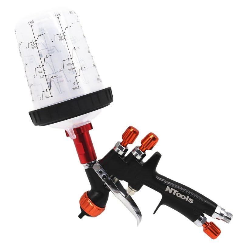Pistolet à peinture à air HVLP avec buse 1.3mm et réservoir 600cc