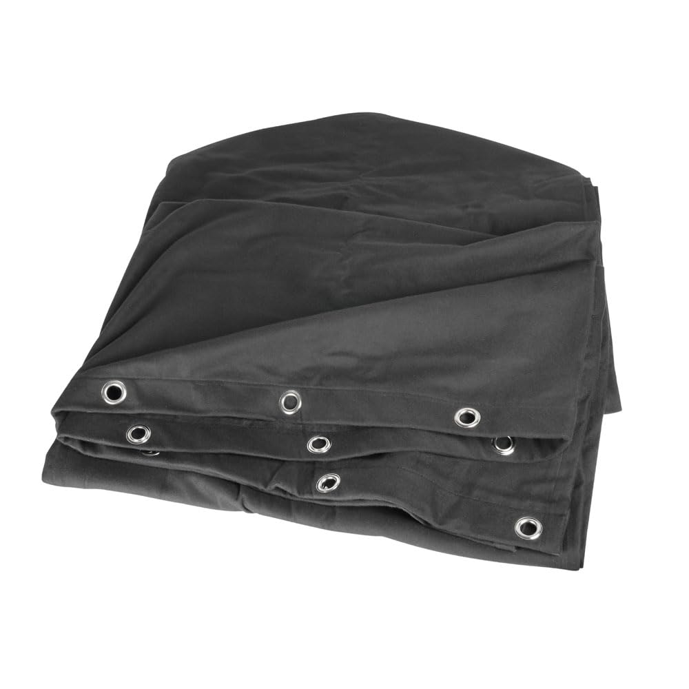 Adam Hall Accessories 0152 X 33 Bühnenmolton B1 schwarz mit Ösen brüniert 3 x 3 m