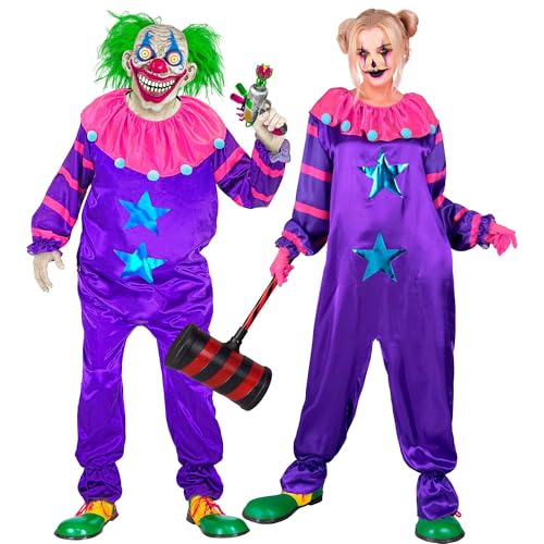 W WIDMANN MILANO Party Fashion - Disfraz de payaso del espacio de terror, mono, payaso asesino, disfraz de Halloween