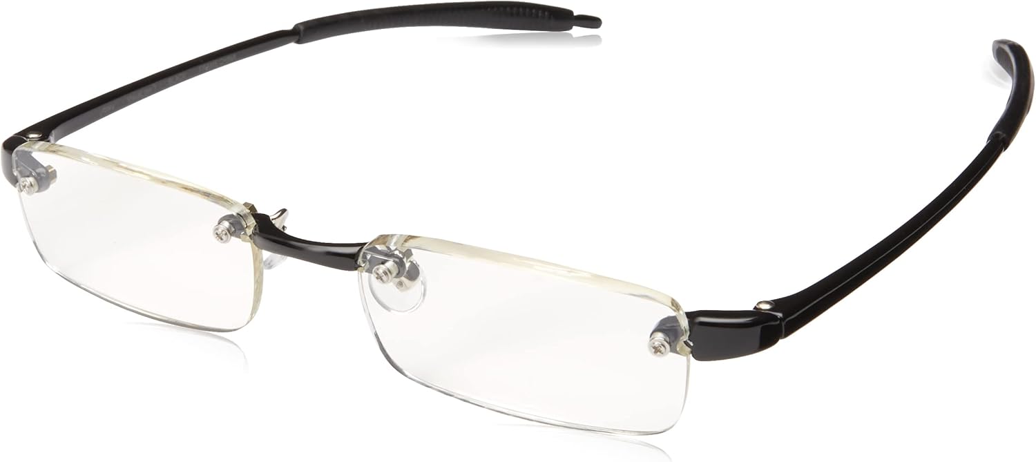 Visualites 1 Black 1.25 Rectangle Reading Glasses