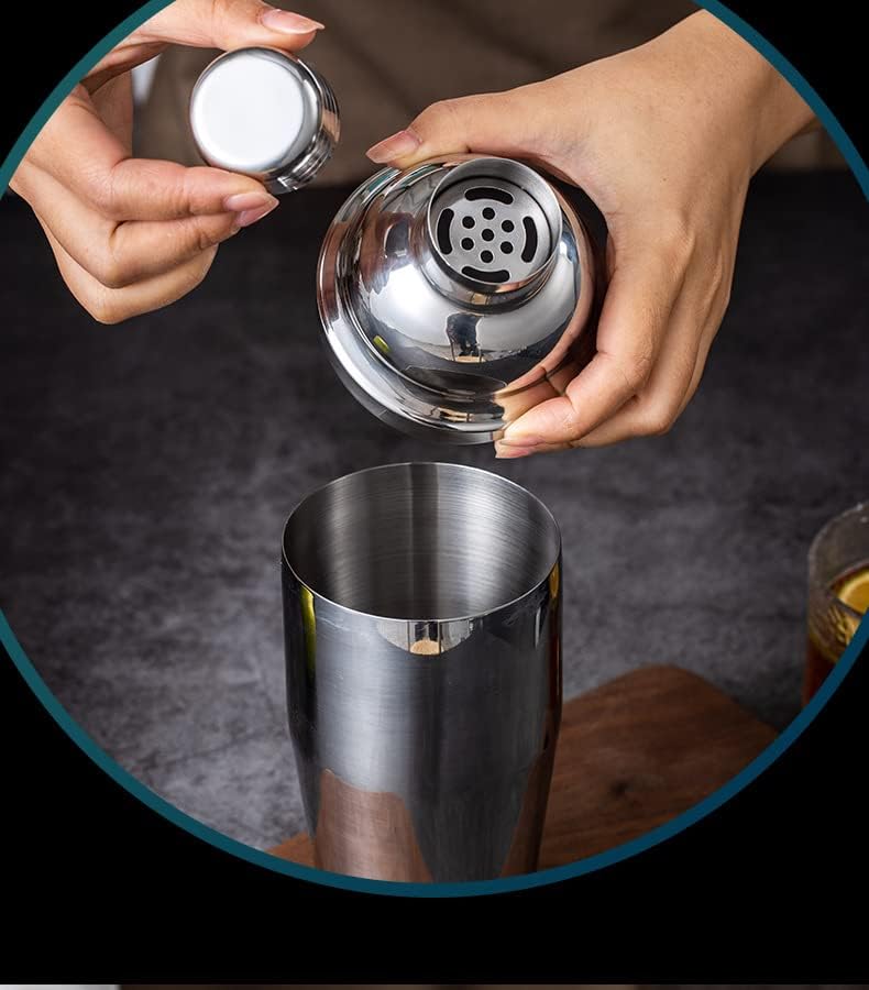 Miniatura 2 de Juego de coctelera de cóctel, kit de barman de acero inoxidable de 25 piezas con soporte acrílico y folleto de recetas de cóctel, juegos de