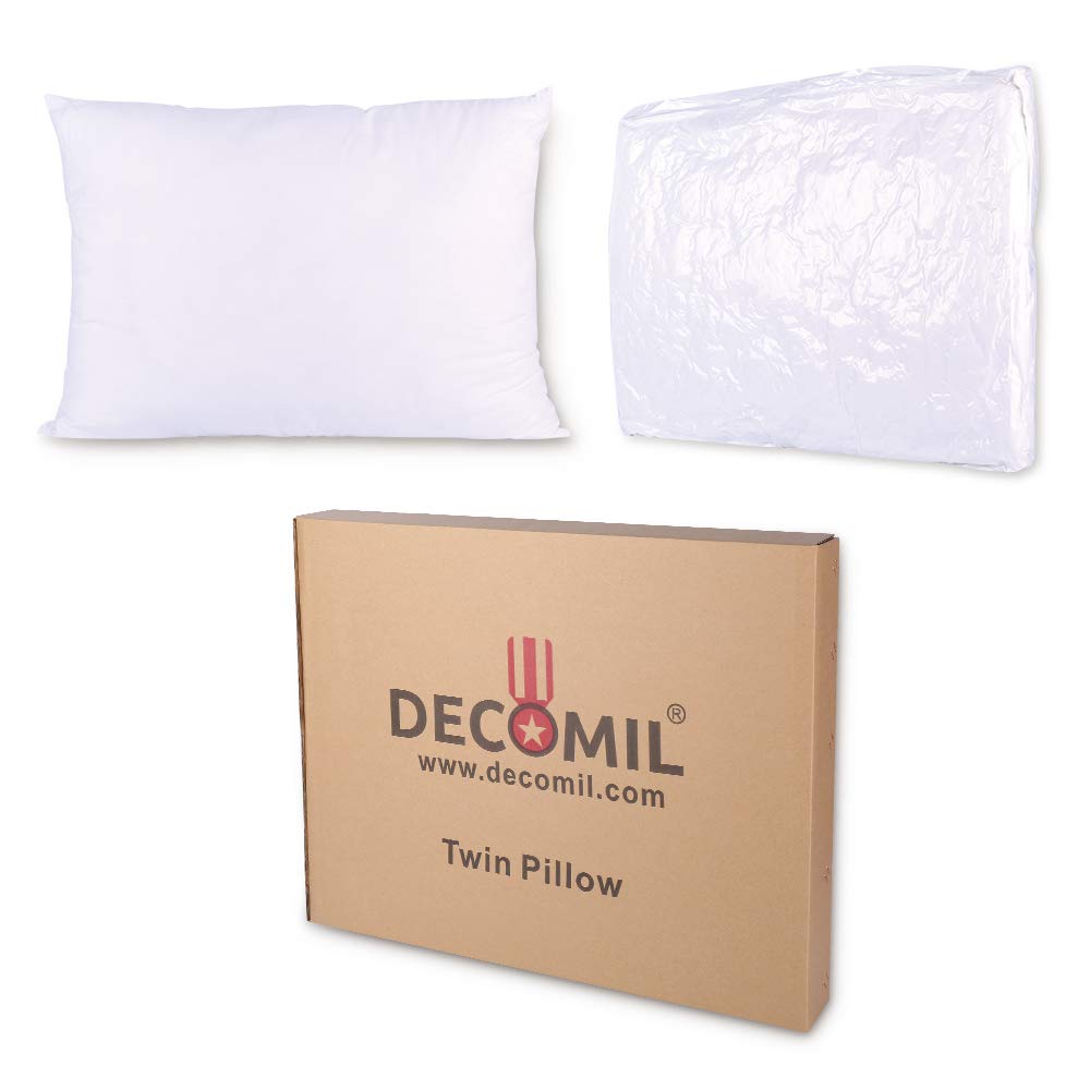 DECOMIL - Luxury Sleeping Pillows, Microfiber, 2 Standard Size Options (2 Packs) (Twin)