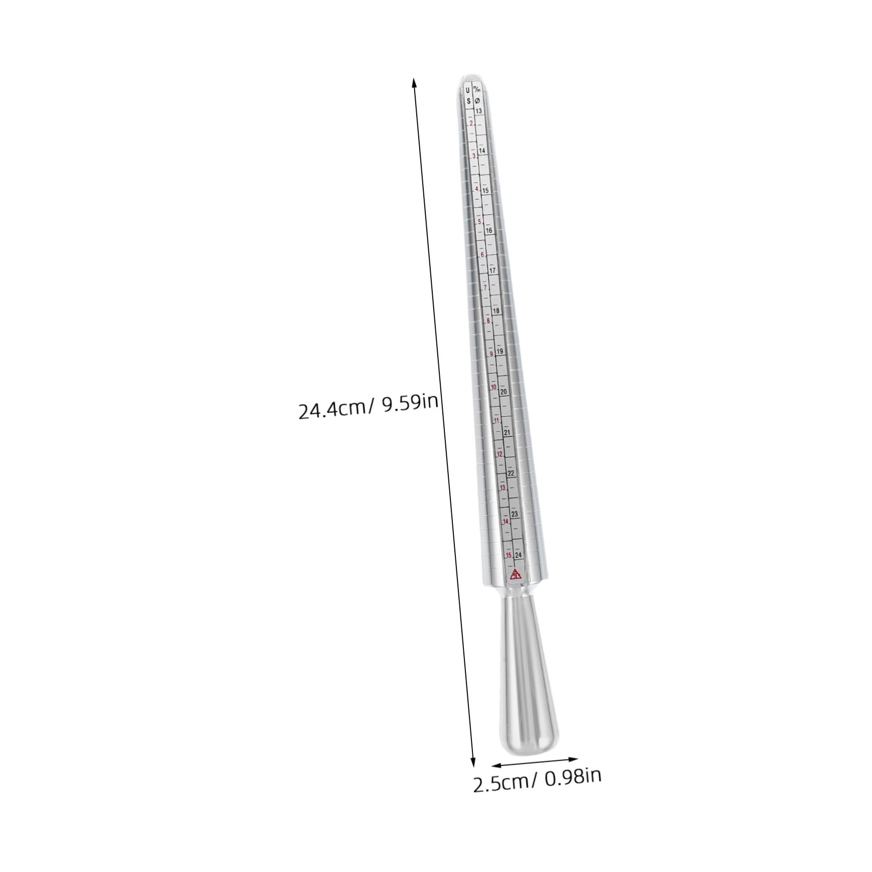 BESTYASH 1 Set Ring Measuring Tool Ring Mandrel Tool Ring Measurement Gauge Ring Sizer Gauge Jewelry Ring Sizing Tool Ring Measuring Tape Ring Sizer for Jewelry Aluminum Alloy Silver