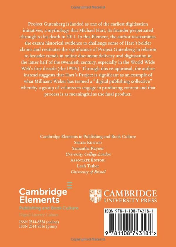 The Early Development of Project Gutenberg c.1970-2000 (Elements in Publishing and Book Culture) - Image 2