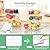 damynuo 14Pack Fridge Organizer Bins, Clear Refrigerator Organizing Containers with Lids and Refrigerator Drawers, Stackable Food, Vegetable and Fruit Containers for Fridge Organizers and Storage