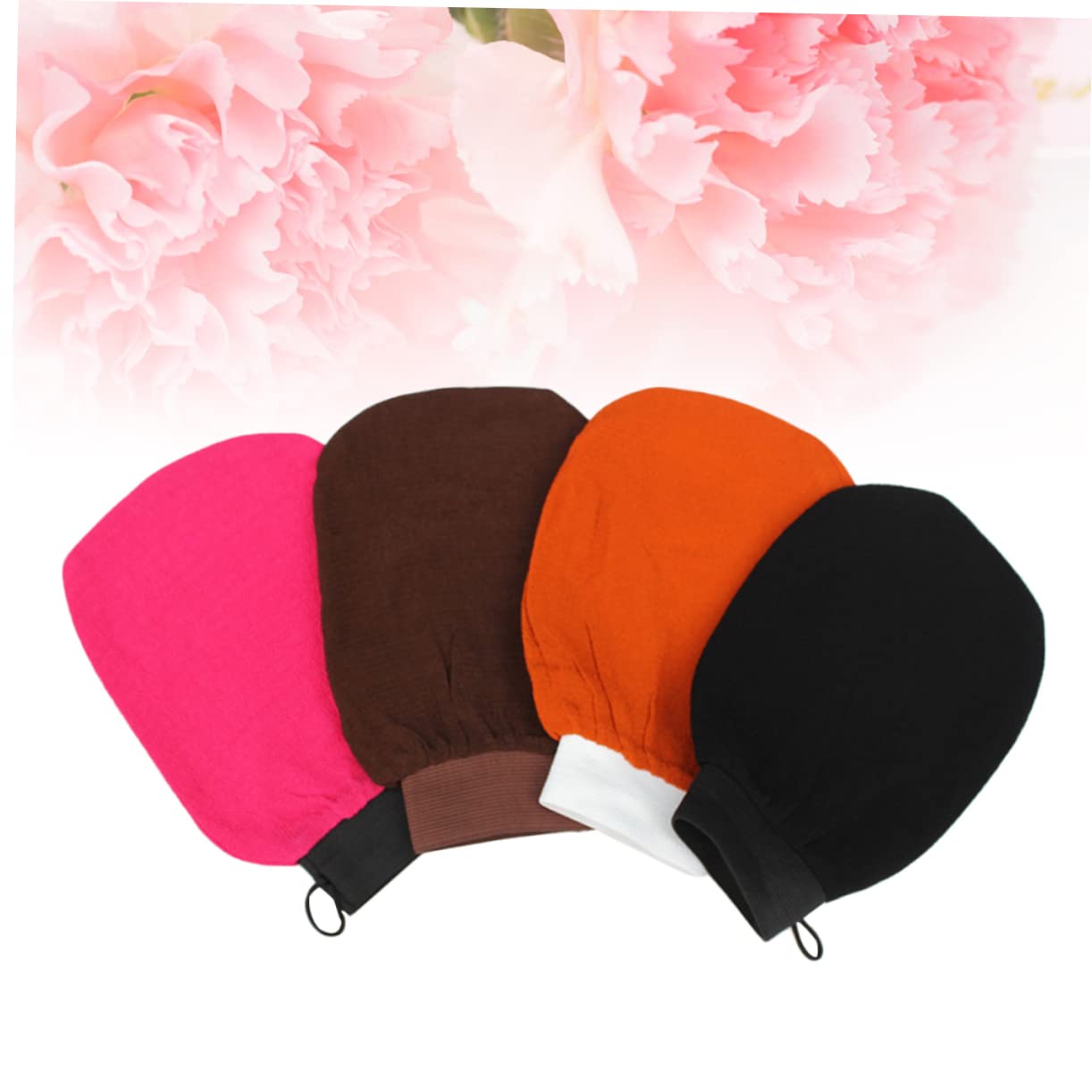 minkissy 12pezzi Guanti Esfolianti Per Bagno e Sauna Di Scrub Mitt Arancio Caffè Rosa Rimuove Le Cellule Morte Comfort Senza Irritazioni Per Rinfrescata
