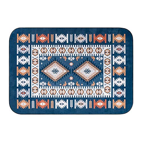 Tapis rond méditerranéen pour salon et chambre d'enfant