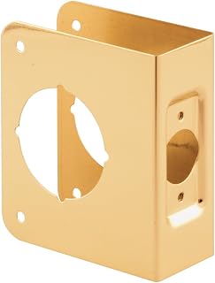 Prime-Line Products U 9544 Door Reinforcer 1-3/4-Inch Thick by 2-3/8-Inch Backset 2-1/8-Inch Bore, Brass, Recessed