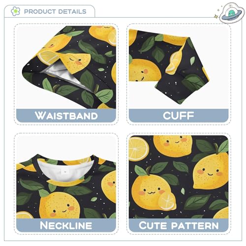 JUNZAN Cartoon Funny Lemons Little Kids Hoodie Sweatshirt Crewneck Hoodie for Boys Party 4T3