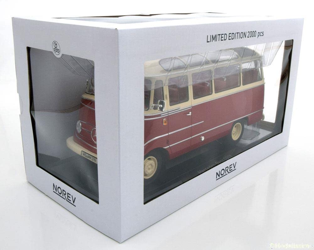 NOREV 1/18 メルセデスベンツ0319 バス Amazon | norev 1/18 Mercedes O319 bus 1960 red creme