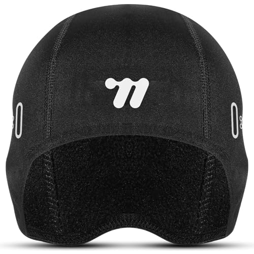 WESTGIRL Fahrradmütze unter mit Brillen-Loch, Winddichte Warme Fahrradhelm Mütze, Fahrrad Wintermütze Herren Damen Mütze, Radmütze