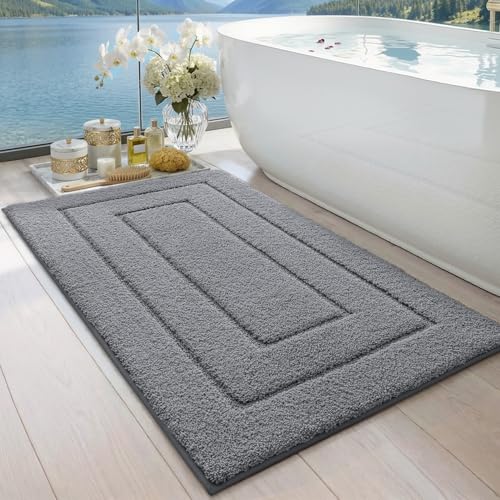 DEXI Badezimmerteppich, extra weich, saugfähig, Premium-Badteppich, rutschfeste, Bequeme Badematte, Teppich für Badewanne, Dusche… – Ansicht 1