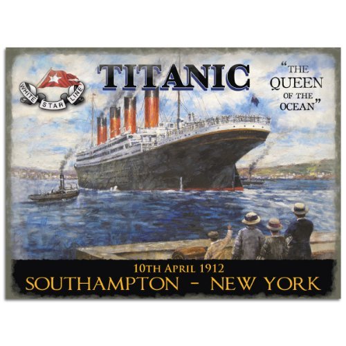CambSigns The original titanic poster the queen of the ocean, Acier, SMALL 200mm X 150mm