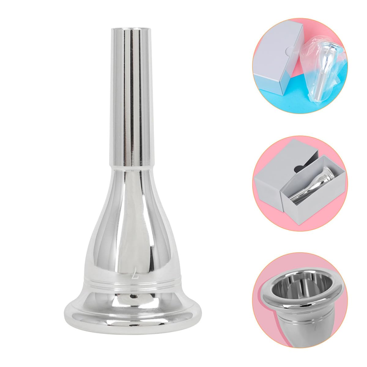 Toyvian Professionelles Tuba Mundstück 13,3mm aus Messing Ersatzteil für Tuba mit Glatter Oberfläche und Integrierter Formung Zubehör für Musiker