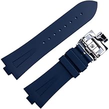 25mm * 8mm Rubber Silicone WatchBand For Vacheron Constantin Overseas Watch Bnad Black Blue Waterproof Sport Strap
