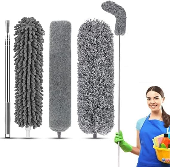 Calyrex Microfiber Feather Duster and Retractable Gap Duster Cleaner 3PCS, with Extension Pole Up to 100, Reusable Bendable Long Handle Feather Duster Kit for Cleaning High Ceiling Fan, Car, Home (B0CH82PHJ5) Amazon Price History, Amazon Price Tracker