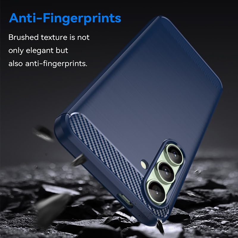 Image of Hybrid Carbon Fiber Back Case for Samsung Galaxy S24 FE (Blue)