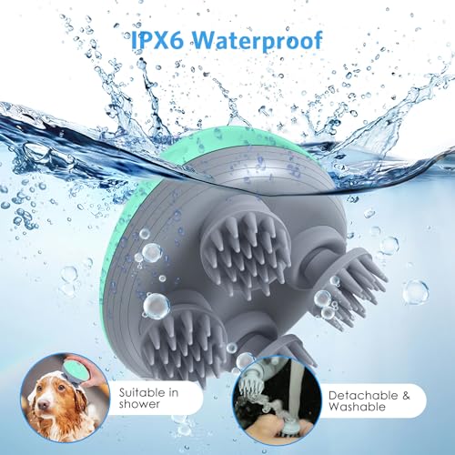 Upgraded-Handheld-Pet-Massager-for-Dogs-and-Cats-Electric-Cat-Massager-Dog-Massager-Cat-Head-and-Back-Scratcher-for-Relieving-Tight-Stiffness-Muscles-Promote-Bonding-Green