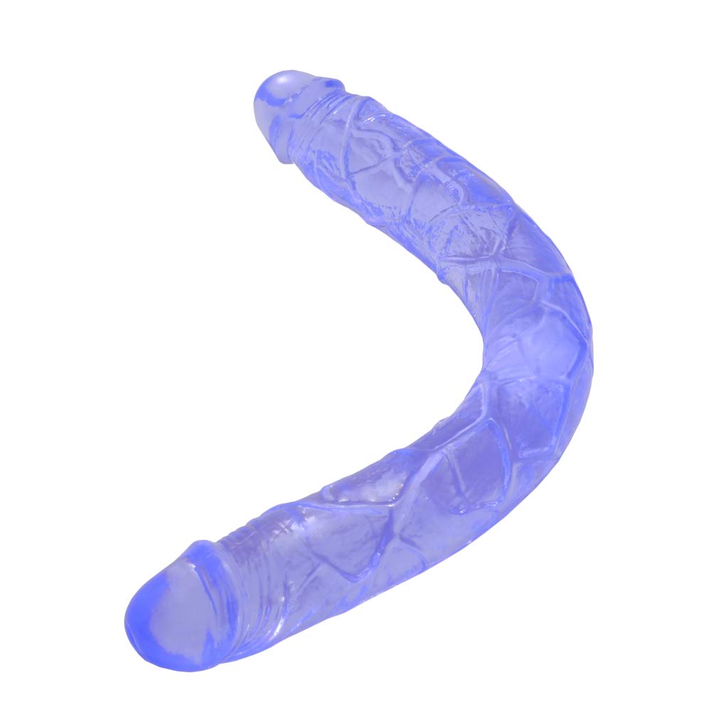 Dildo doppio da 39 cm,realistico a doppia estremità in gelatina,realistico lesbico,Dong flessibile per pene super lungo, Giocattoli per adulti per dildo anale per masturbazione femminile vaginale