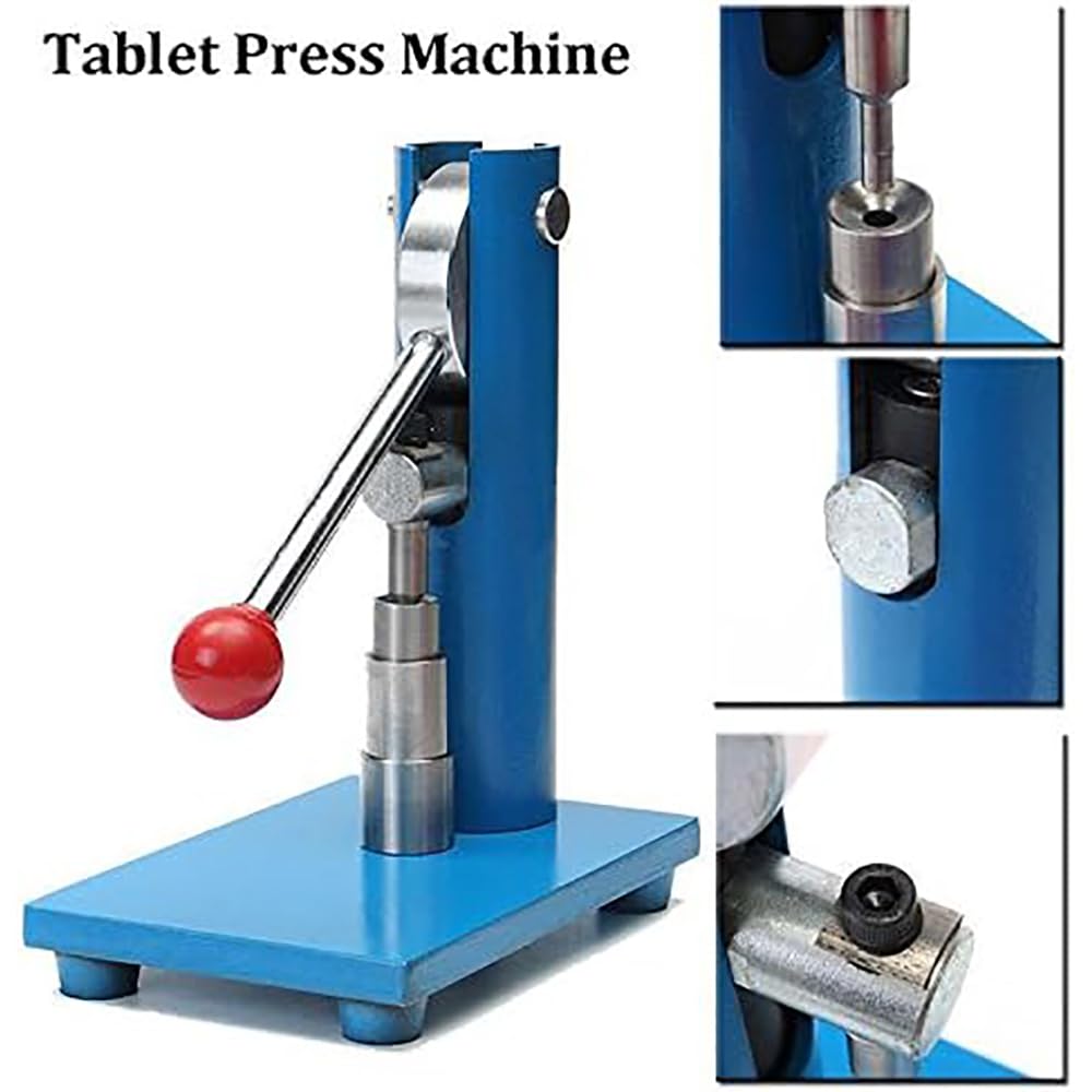 Macchina da stampa per compresse per acido benzoico da laboratorio, pressa a leva per compresse con stampo in acciaio inossidabile, strumento per compresse per campioni di carbone, medicina